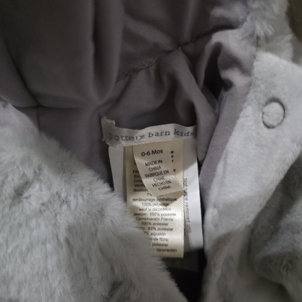 Pottery Barn Kids Gray Hippo Plush Costume - Picture 3 of 3